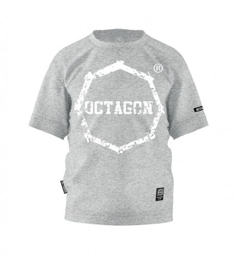 T-shirt dziecięcy Octagon Logo Smash szary