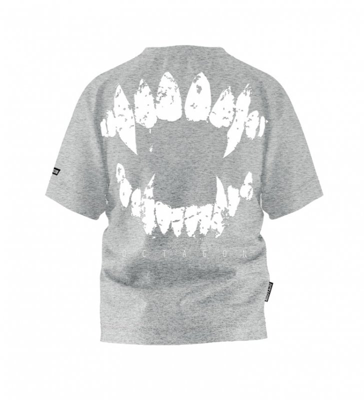 T-shirt dziecięcy Octagon Zęby szary