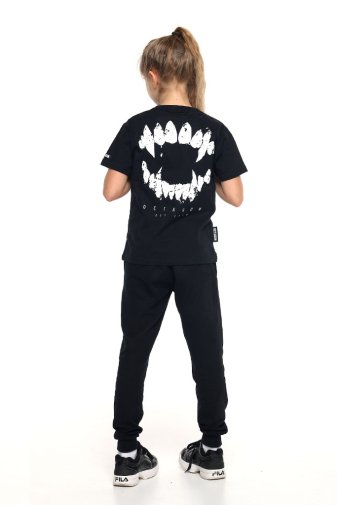 T-shirt dziecięcy Octagon Zęby black
