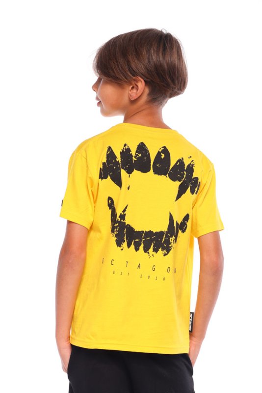 T-shirt dziecięcy Octagon Zęby yellow