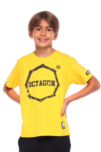 T-shirt dziecięcy Octagon Zęby yellow