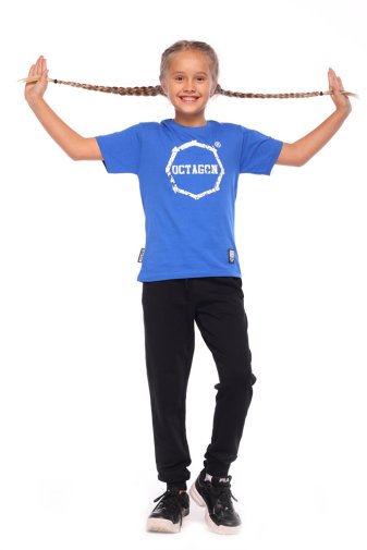 T-shirt dziecięcy Octagon Zęby blue