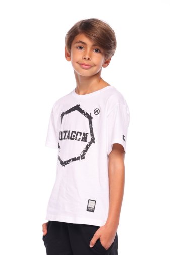 T-shirt dziecięcy Octagon Zęby white