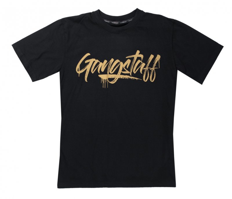 T-SHIRT GANGSTAFF GOLD/BLACK