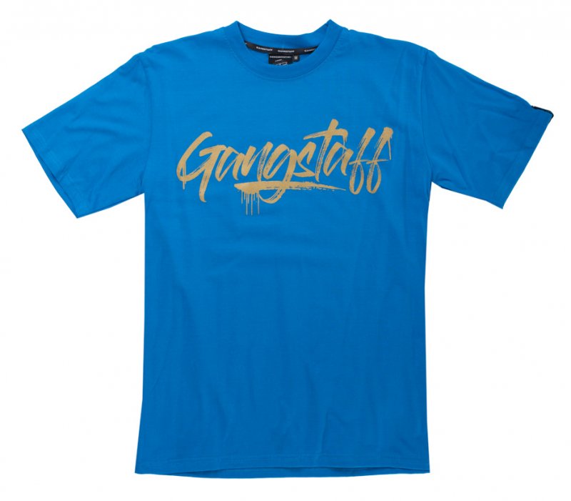T-SHIRT GANGSTAFF GOLD/BLUE