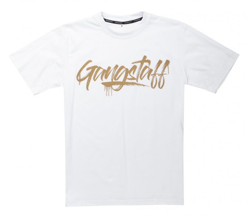 T-SHIRT GANGSTAFF GOLD/WHITE