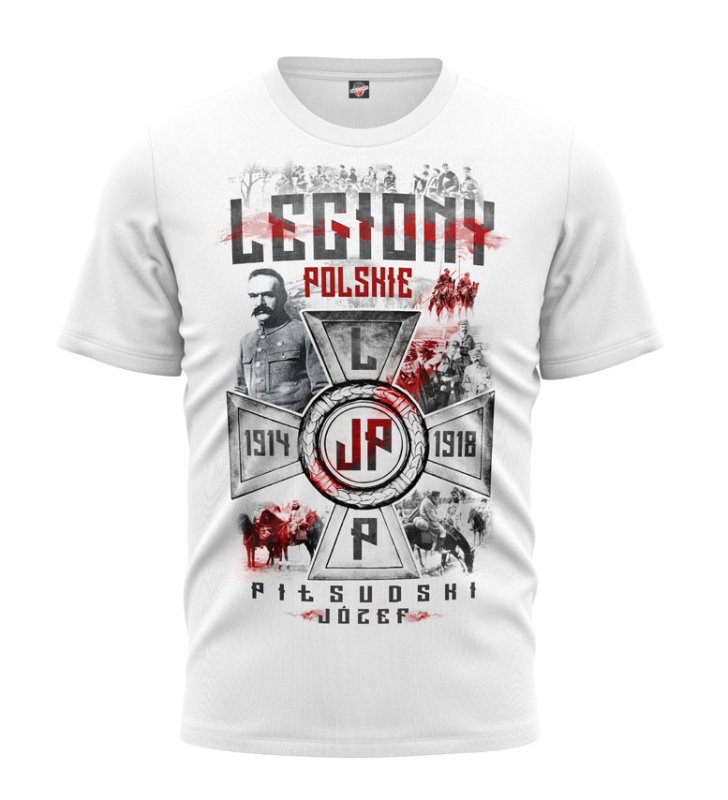T-shirt Legiony Polskie Józef Piłsudski biały 