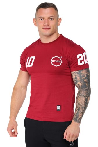 T-shirt Octagon "10" burgund