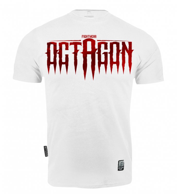 T-shirt Octagon Blood Font white