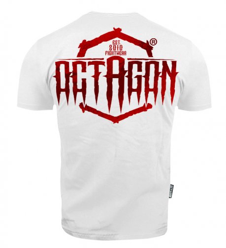 T-shirt Octagon Blood Font white
