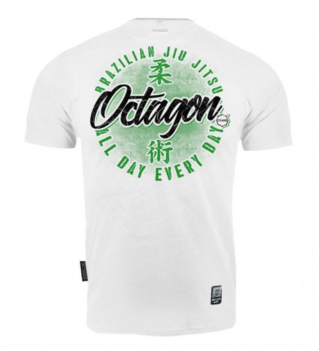 T-shirt Octagon Brazilian Jiu Jitsu white [KOLEKCJA 2021]