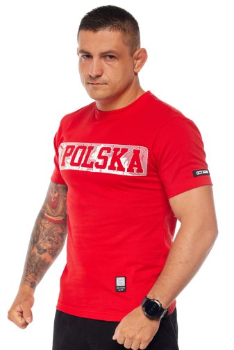 T-shirt Octagon Logo Polska czerwony