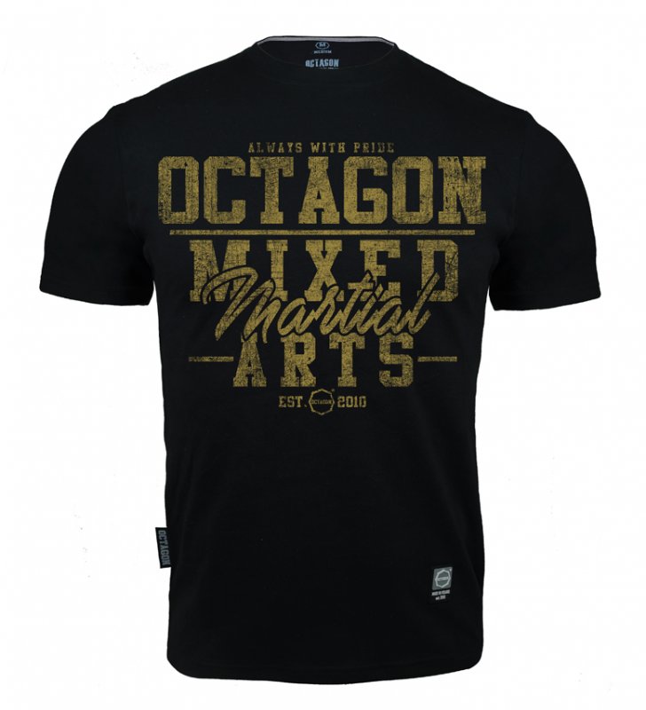 T-shirt Octagon Mixed Martial Arts black/gold