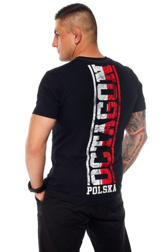 T-shirt Octagon Polska biało-czerwony