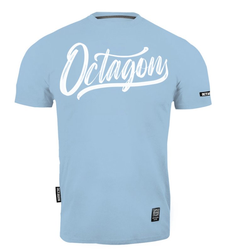 T-shirt Octagon Retro light blue