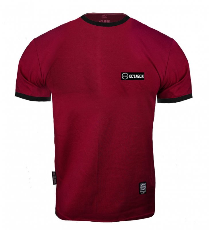 T-shirt Octagon Small Logo Caption burgund