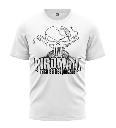 T-shirt Piromani biały