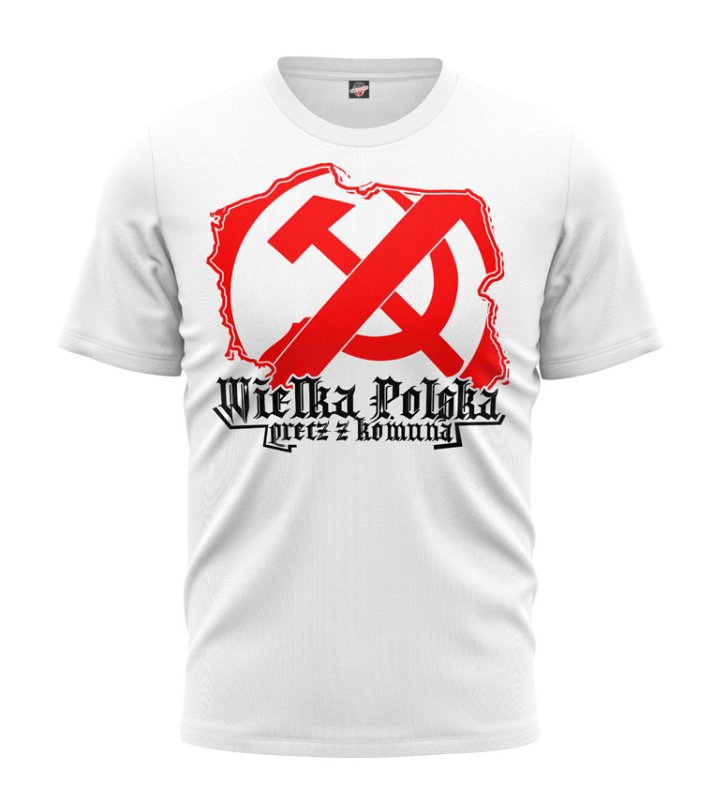 T-shirt Precz z Komuną 2 biały