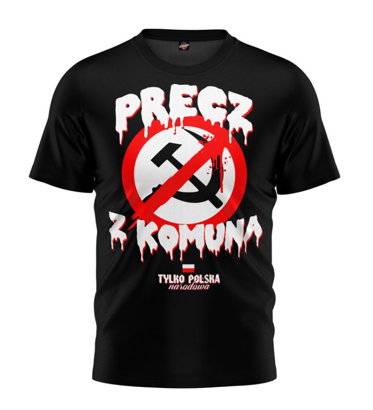 T-shirt Precz z Komuną 3 czarny