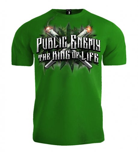 T-shirt Public Enemy King of the Life zielony