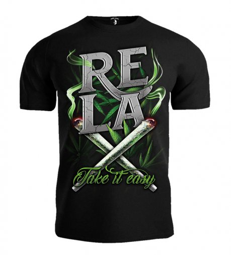 T-shirt Public Enemy RELAX Take it easy czarny