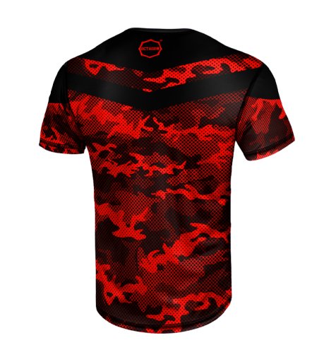 T-shirt Sport Octagon Mesh Camo red