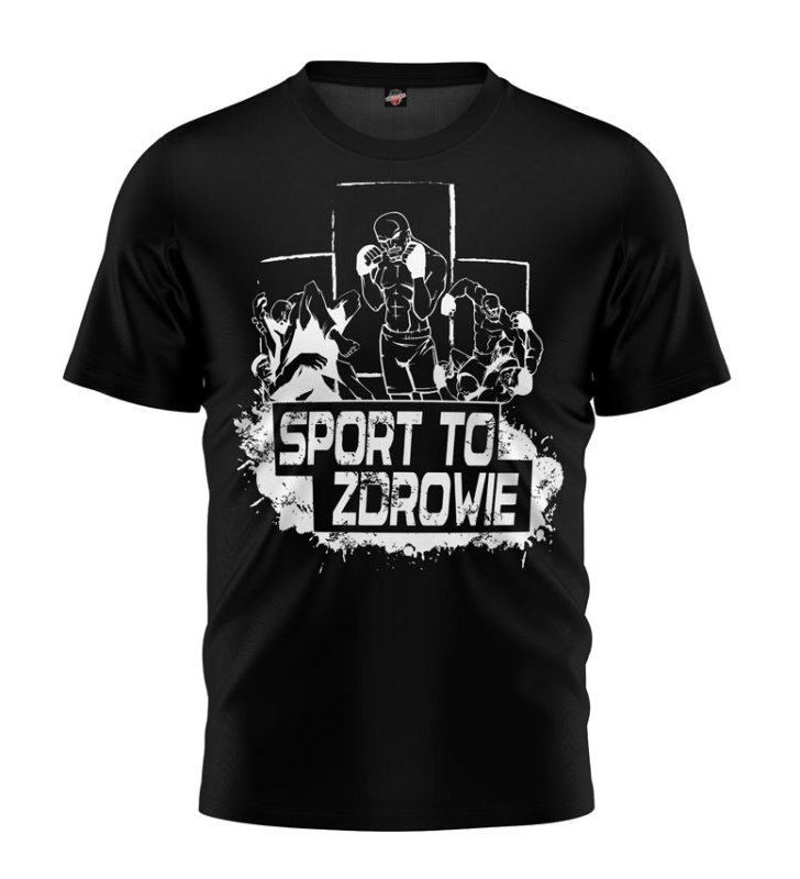 T-shirt Sport To Zdrowie Karty czarny 
